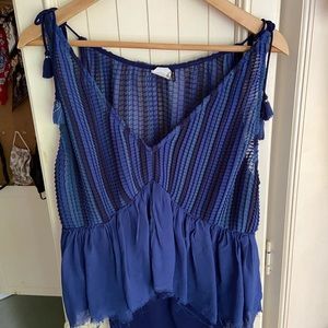 Anthropologie Blue Top